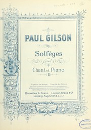 Solfèges pour chant et piano by Gilson, Paul
