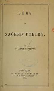 Cover of: Gems of sacred poetry