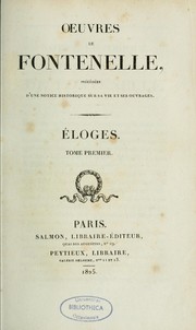 Cover of: Oeuvres de Fontenelle