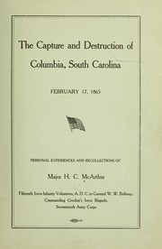 Cover of: The capture and destruction of Columbia