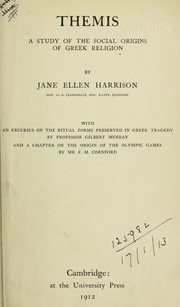 Cover of: Themis, a study of the social origins of Greek religion by Jane Ellen Harrison