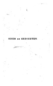 Oden en Gedichten by Rhijnvis Feith