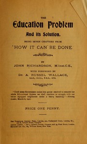 Cover of: The education problem and its solution