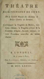 Cover of: Théâtre de m. Poinsinet de Sivry