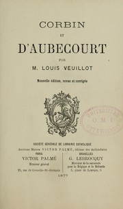 Cover of: Corbin et d'Aubécourt