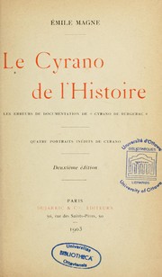 Cover of: Le cyrano de l'histoire: les erreurs de documentation de "Cyrano de Bergerac"