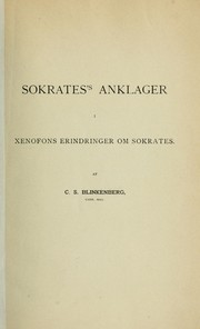 Cover of: Xenofons erindringer om Sokrates