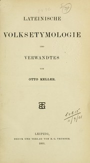 Cover of: Lateinische Volksetymologie und Verwandtes