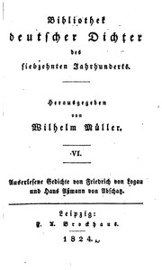 Cover of: Bibliothek deutscher Dichter des siebzehnten Jahrhunderts by Wilhelm Müller, Karl August Förster