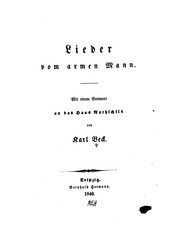 Cover of: Lieder vom armen Mann.