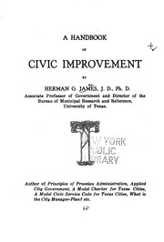 Cover of: A handbook of civic improvement