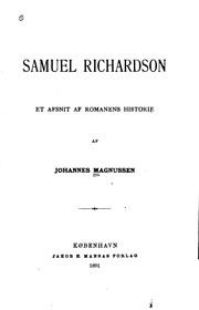 Cover of: Samuel Richardson by Johannes Magnussen