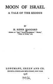 Cover of: Moon of Israel by H. Rider Haggard