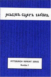 Cover of: Magna carta Latina | Rosenstock-Huessy, Eugen