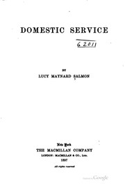 Cover of: Domestic service by Lucy Maynard Salmon