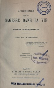 Cover of: Aphorismes sur la sagesse dans la vie
