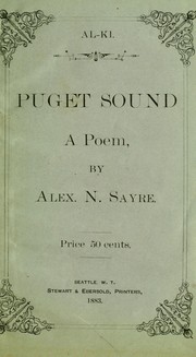 Cover of: Puget Sound | Sayre, Alex. N.