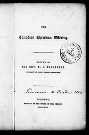 Cover of: The Canadian Christian offering