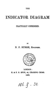 Cover of: The indicator diagram practically considered by Nicholas Procter Burgh, Nicholas Procter Burgh