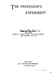 Cover of: The professor's experiment by Margaret Wolfe Hamilton Hungerford