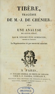 Cover of: Tibère by Marie-Joseph Chénier