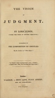 Cover of: The vision of judgement by Lord Byron