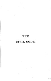 Cover of: The Civil code of the state of California. by California.