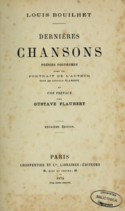 Cover of: Dernières chansons: poésies posthumes