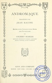 Cover of: Andromaque by Jean Racine