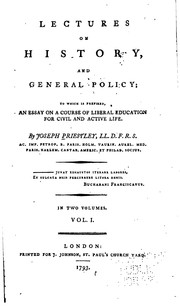 Cover of: Lectures on history, and general policy by Joseph Priestley