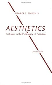 Cover of: Aesthetics, problems in the philosophy of criticism