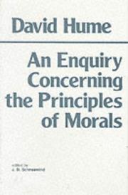 Cover of: An enquiry concerning the principles of morals by David Hume