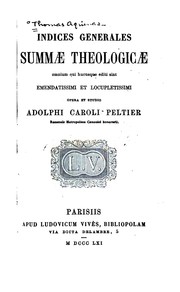 Cover of: Summa theologica