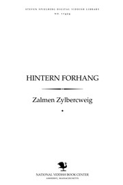 Cover of: Hinṭern forhang by Zalmen Zylbercweig