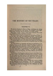 Cover of: The history of ten years, 1830-1840. [Transl.]