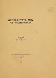 Cover of: Greek letter men of Washington