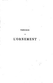 Théorie de l'ornement by Jules Bourgoin