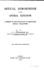 Cover of: Sexual dimorphism in the animal kingdom: a theory of the evolution of secondary sexual characters.