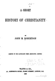 Cover of: A short history of Christianity
