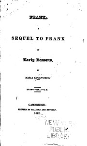 Cover of: Frank: a sequel to Frank in Early lessons