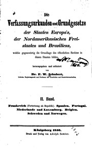 Cover of: Die Verfassungsurkunden und Grundgesetze der Staaten Europa's, der ... by 