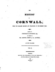 Cover of: The history of Cornwall by Fortescue Hitchins