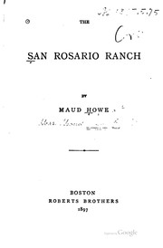 Cover of: The San Rosario ranch