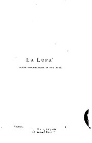 Cover of: La lupa: In Portineria by Giovanni Verga