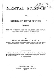 Cover of: Mental science and methods of mental culture | Brooks, Edward