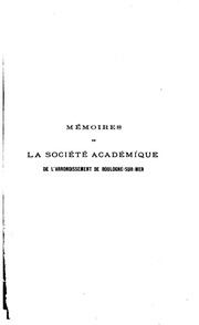 Cover of: Mémoires de la Société académique de l'arrondissement de Boulogne-sur-Mer by Société académique de l'arrondissement de Boulogne-sur-Mer