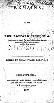 Cover of: Remains of the Rev. Richard Cecil