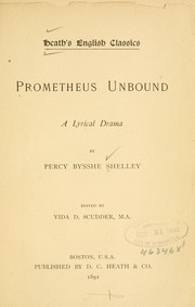 Cover of: Prometheus unbound: a lyrical drama