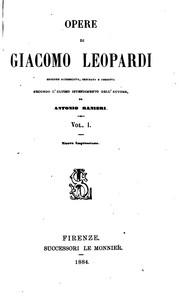 Cover of: Opere di Giacomo Leopardi