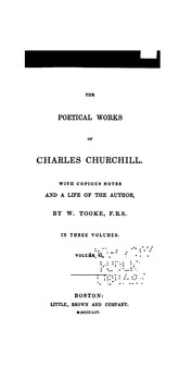 Cover of: The poetical works of Charles Churchill by Charles Churchill